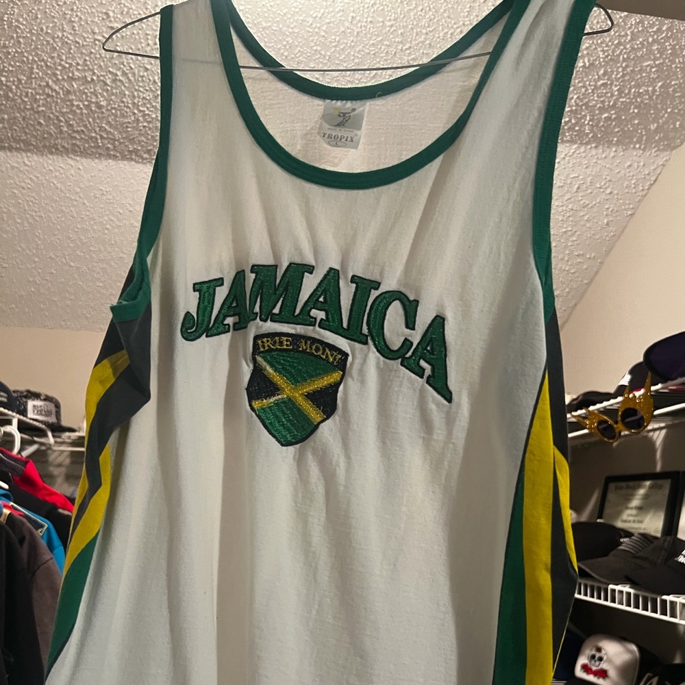Vintage Tropix Jamaica Tank Top - Tag L (FITS LIKE SMALL / TIGHT MEDIUM)